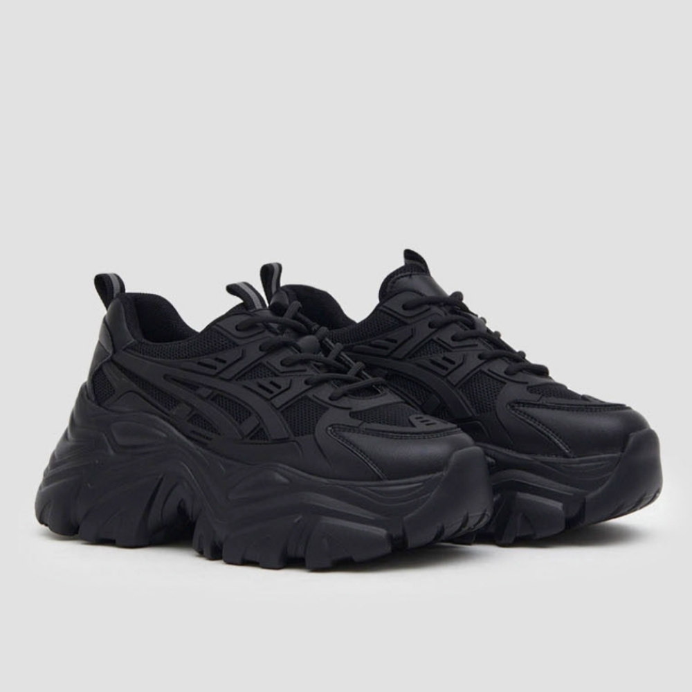 Black Platform Sneakers